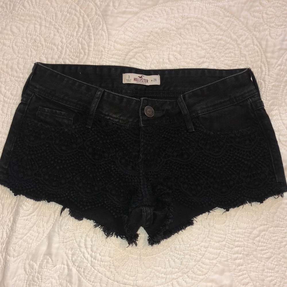 Black lace Hollister shorts